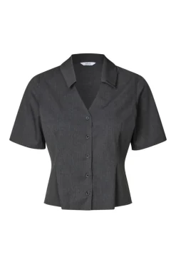 Enalessia Skjorte, Dark Grey Mel, 36