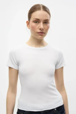 Enally Crop T-shirt, Bright White, XL