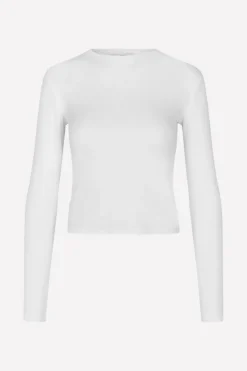 Enally Langærmet Short T-shirt, White, M