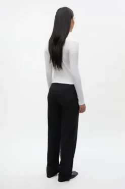 Enally Langærmet Short T-shirt, White, M