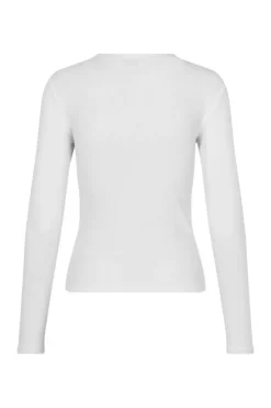 Enally Langærmet T-shirt, Bright White, M
