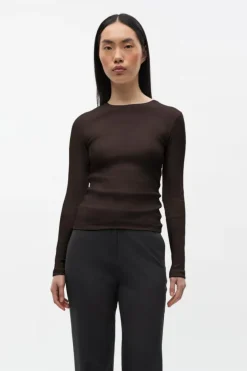 Enally Langærmet T-shirt, Chocolate Torte, S