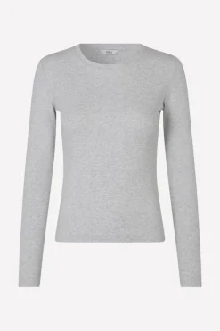 Enally Langærmet T-shirt, Light Grey Mel, XL