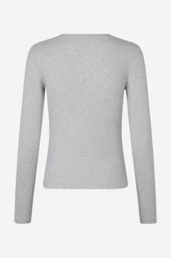 Enally Langærmet T-shirt, Light Grey Mel, XL