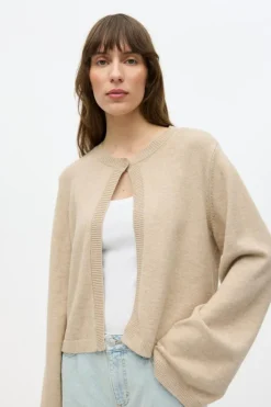 Enjade Langærmet Cardigan, Brindle Mel, M