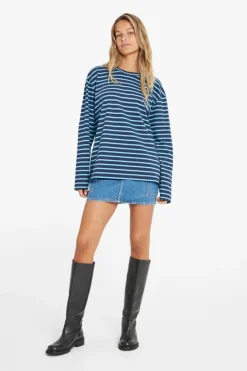 Enkulla Langærmet T-shirt, Navy/Blue, M