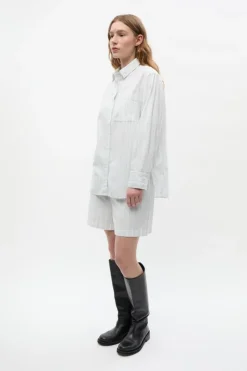 Enpau Shorts, Brindle-Blue Stripe, 40