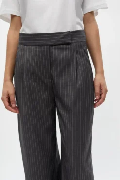 Enwilla Bukser, Grey/White Pinstriped, 36