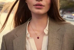 Esma Heart Halskæde, Gold Plated, 42+3 cm