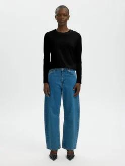 Essential Langærmet T-shirt, Black, M