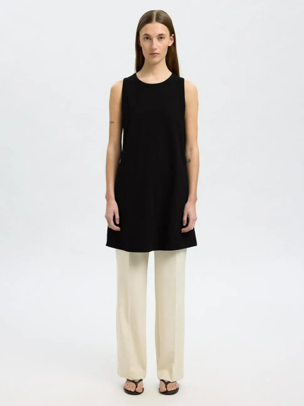 Essential Tank Kjole, Black, S