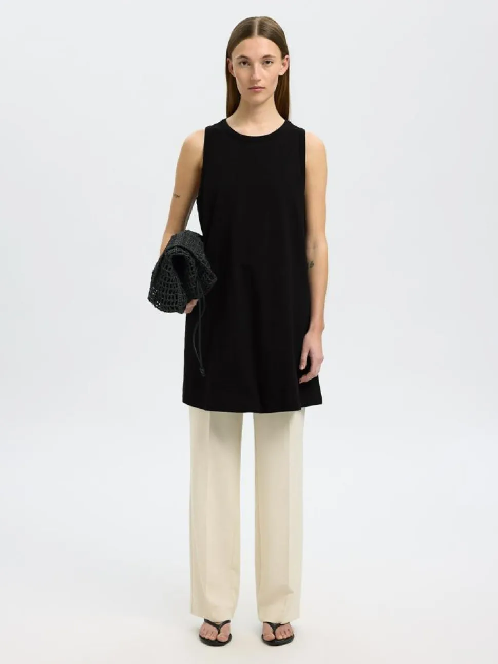 Essential Tank Kjole, Black, S