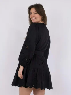 Esta C Poplin Kjole, Black, 36