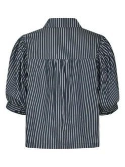 Etta Stripe Skjorte, Navy, 40
