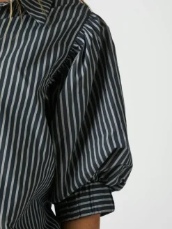 Etta Stripe Skjorte, Navy, 40