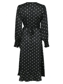 Eva Retro Dot Kjole, Black, 34
