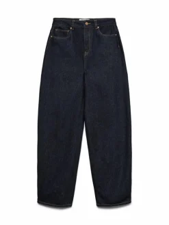 Eveline Barrel Jeans, Dark Blue Denim, W33/L32