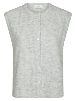 Everest Knit Vest, Light Grey Melange, 40