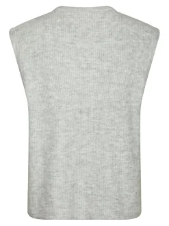 Everest Knit Vest, Light Grey Melange, 40