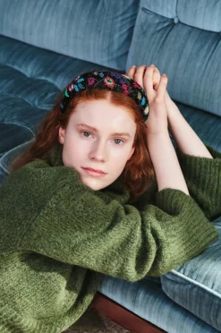 Fairygard Wide Beaded Hårbøjle, Black