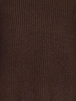 Fanning Solid Striktrøje, Chocolate Brown, 40