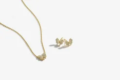 Farfalla Halskæde, Gold Plated, 45 cm