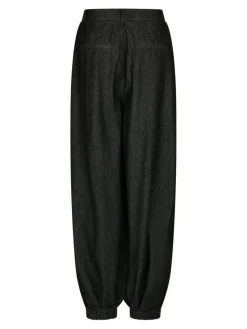 Fayla Denim Balloon Bukser, Black, 38