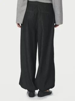 Fayla Denim Balloon Bukser, Black, 38