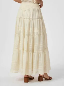 Felicia S Voile Nederdel, Light Yellow, 38