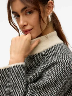 Felize Striktrøje, Birch w. Black, M