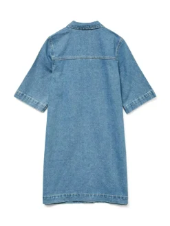 Fenja Kort Denimkjole, Medium Blue Denim, XL