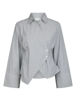 Fenli Striped Skjorte, Grey, 38