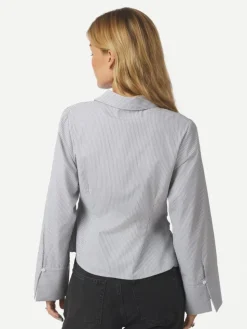 Fenli Striped Skjorte, Grey, 38