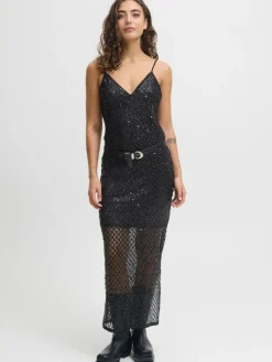 Fie Glitter Kjole, Black, L