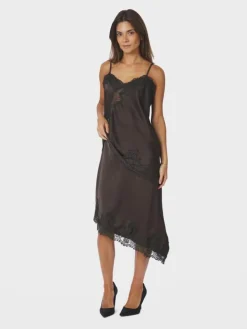 Fiora Lace Nederdel, Dark Brown, 40