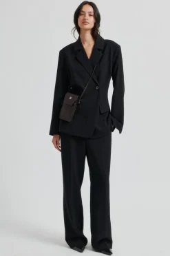 Fique Fitted Blazer, Black, L