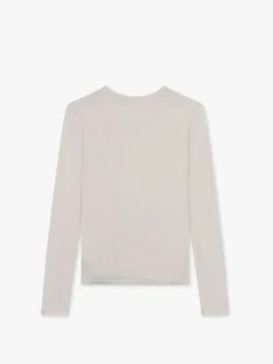 Fitted Long Sleeve T-shirt, Silver Gray, M