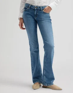 Flap Pocket Jessica Bootcut Jeans, Lapis Blue, W31/L31