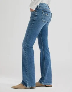 Flap Pocket Jessica Bootcut Jeans, Lapis Blue, W31/L31