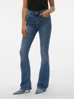 Flash Flared Jeans, Medium Blue Denim, XS/L32