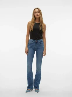 Flash Flared Jeans, Medium Blue Denim, XS/L32