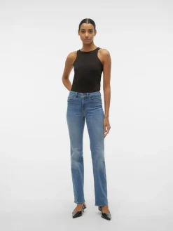 Flash Straight Jeans, Medium Blue Denim, M/L32