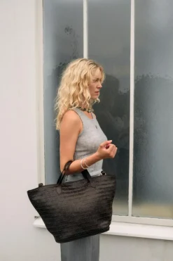 Flora Shopper, Dark Brown