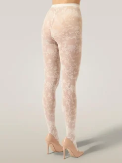 Flower Tights, Buttermilk, XS