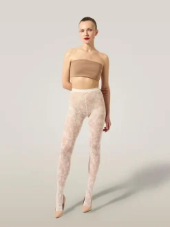 Flower Tights, Buttermilk, XS