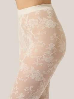 Flower Tights, Buttermilk, XS