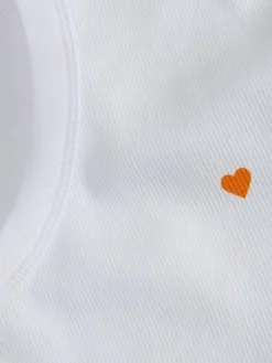 Forest Rib Top, Bright White Hearts, XL