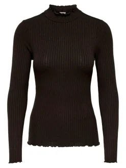 Fransiska Bluse, Black Coffee, L