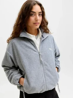 Freya Fleecejakke, Medium Grey Melange, XL