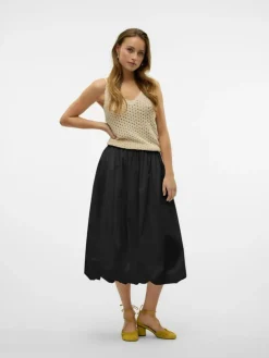 Friba Balloon Nederdel, Black, M